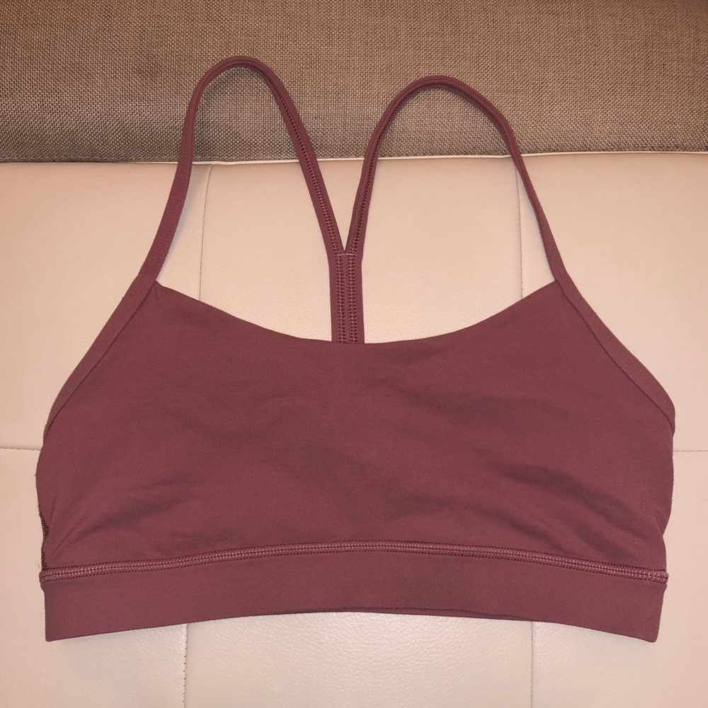 lululemon pink flow y bra